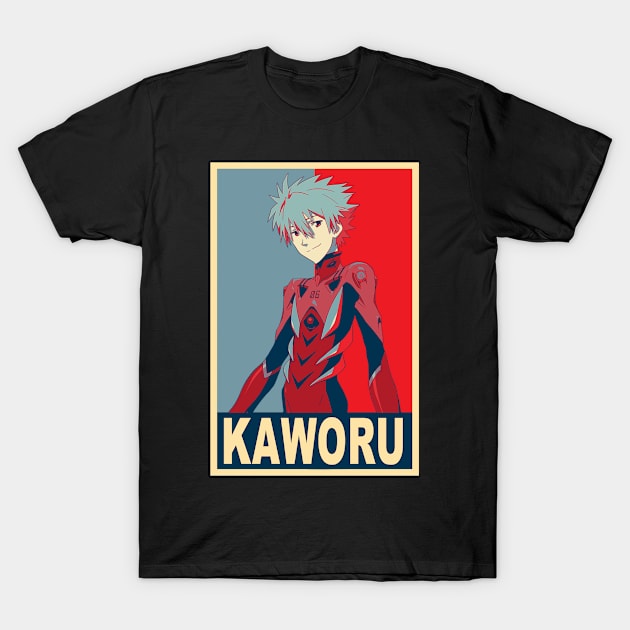 Kaworu Poster - evangelion T-Shirt by Jack Jackson